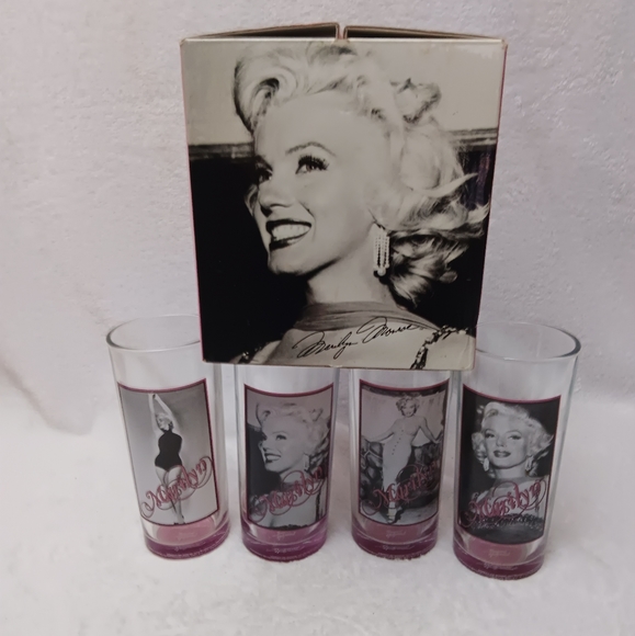 VTG. Marilyn Monroe Hi Ball Glass Set (4) - Picture 7 of 8
